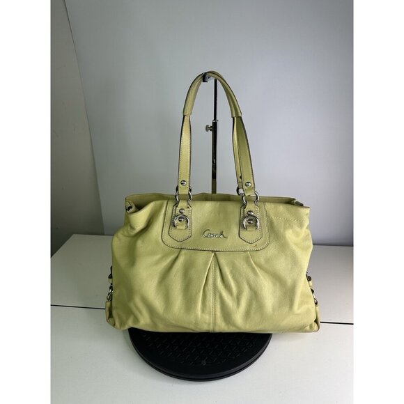 Coach Ashley Tote # F15513 Yellow Handbag - Picture 1 of 10